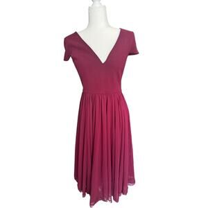 DRESS THE POPULATION Corey Dress in Magenta Sz Small